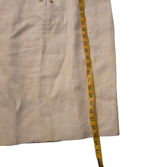 VTG Constance Saunders 100% Linen White Dress 8 Luxury Princess Diana Inspired - Picture 8 of 10